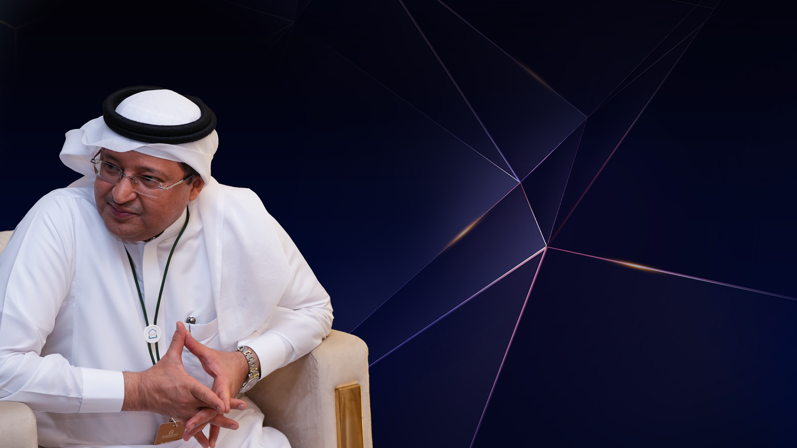 Chairman Sami Al Harbi seated portrait — Al Mokhtara Group Saudi Arabia